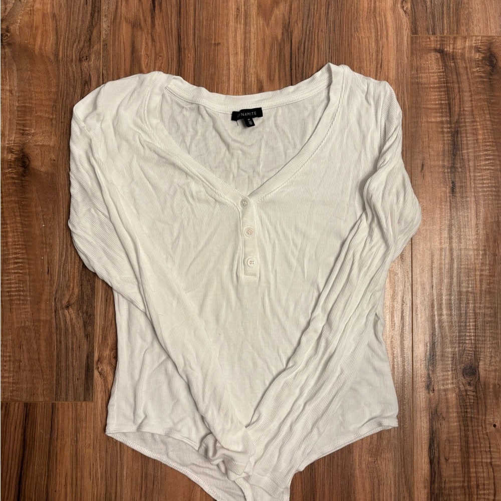White Button-Up Women's Top